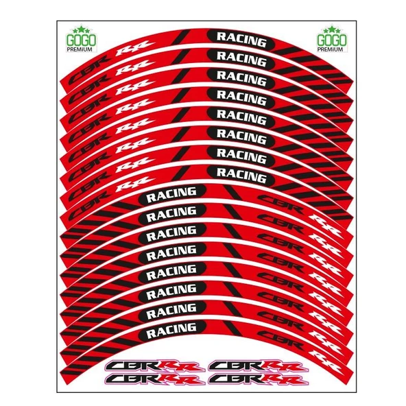 Honda Kırmızı Reflektör Baskı Cbr Uyumlu 1 Set Jant Şeridi