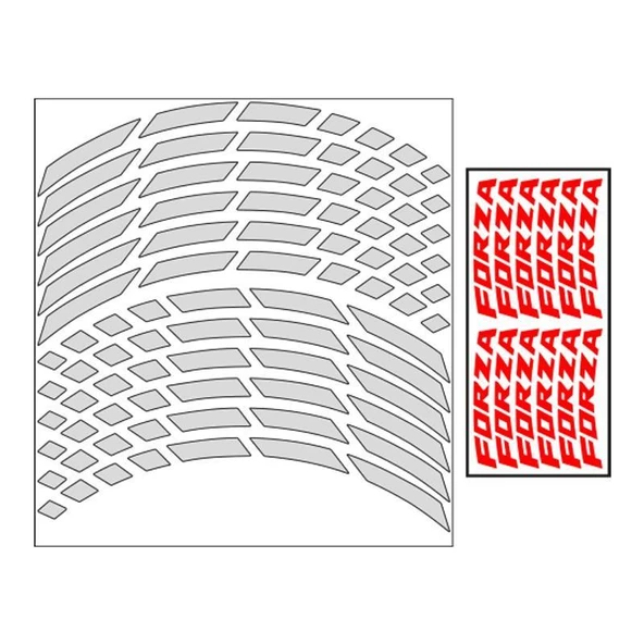 Honda Reflektör Beyaz Iı Forza Uyumlu 1 Set Jant Şeridi - Resim 2