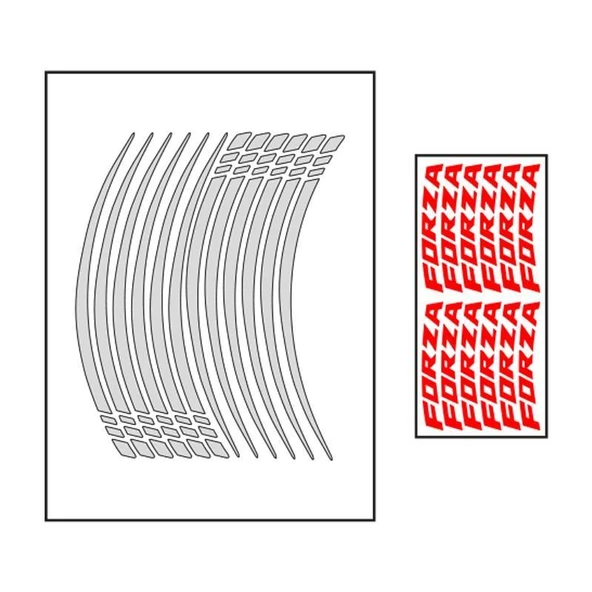 Honda Reflektör Beyaz Iv Forza Uyumlu 1 Set Jant Şeridi - Resim 2