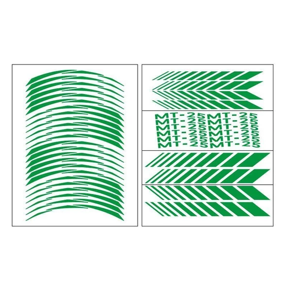 Yamaha Reflektör Yeşil Mt-25 Uyumlu Racıng 1 Set Jant Şeridi ürün görseli