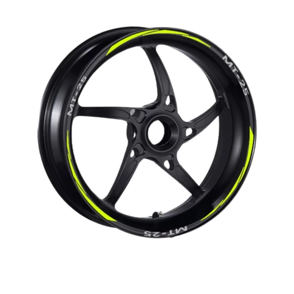 Yamaha Florasan Sarı Mt-25 Uyumlu 1 Set Jant Şeridi - 2