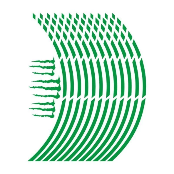 Reflektör Yeşil Kesik 1 Set Jant Şeridi ürün görseli