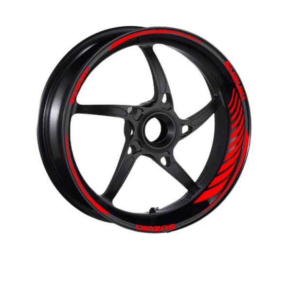 Reflektör Kırmızı Suzukı Uyumlu Racing Şerit - Resim 2