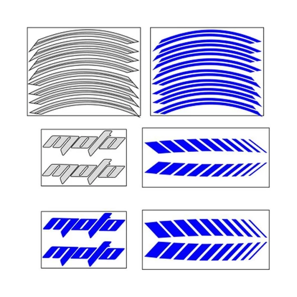 Reflektör Mavi Racing Şerit 2 ürün görseli