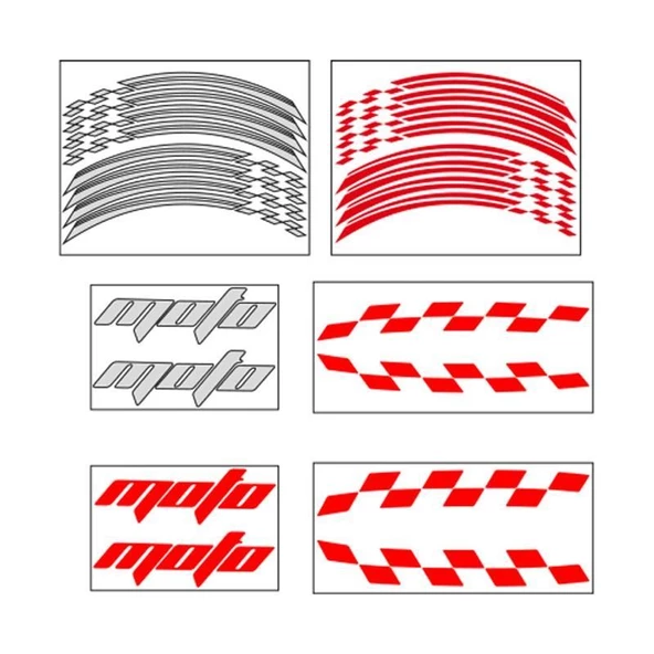 Reflektör Kırmızı Racing Şerit 3 ürün görseli