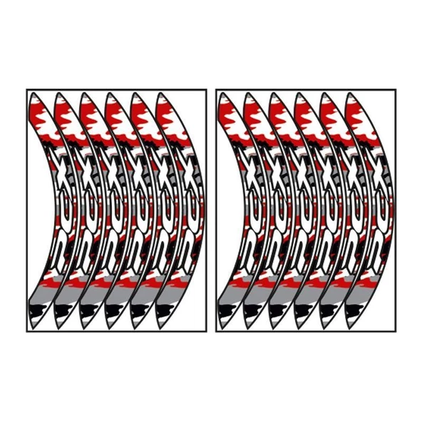 Honda Kamuflaj Kırmızı Büyük Pcx Uyumlu 1 Set Jant Şeridi ürün görseli