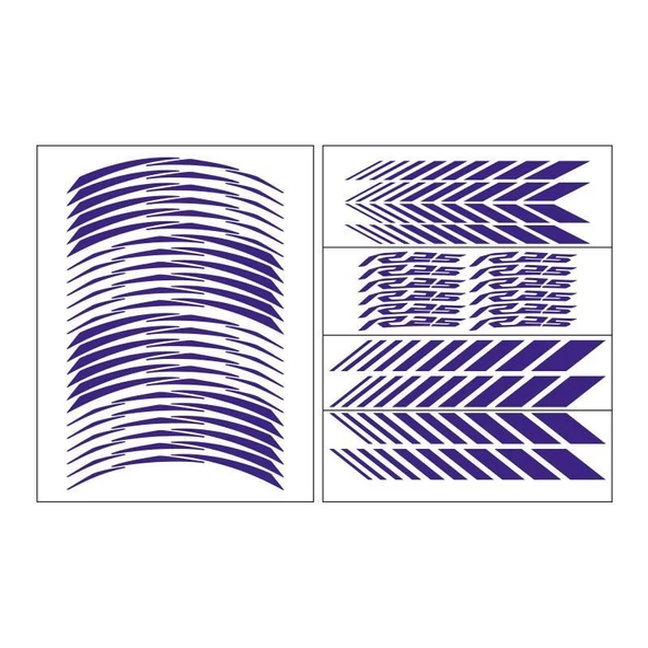 Yamaha Reflektör Mavi Racing R25 Uyumlu 1 Set Jant Şeridi ürün görseli