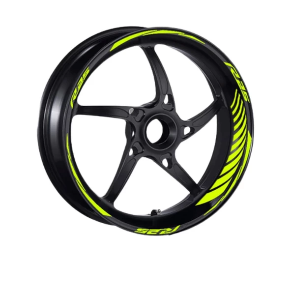 Yamaha Florasan Sarı Racing R25 Uyumlu 1 Set Jant Şeridi - Resim 2