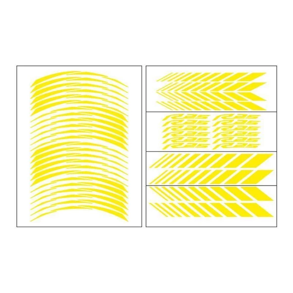 Yamaha Reflektör Sarı Racing R25 Uyumlu 1 Set Jant Şeridi ürün görseli