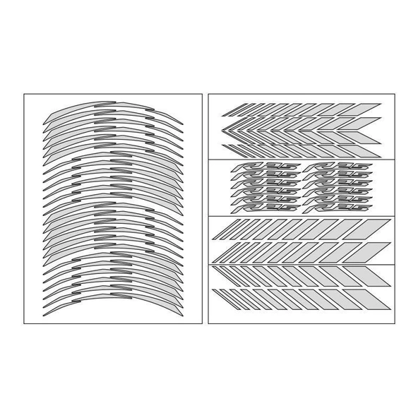 Yamaha Reflektör Beyaz Racing R25 Uyumlu 1 Set Jant Şeridi ürün görseli