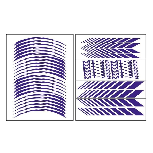 Yamaha Reflektör Mavi Mt-25 Uyumlu Racıng 1 Set Jant Şeridi ürün görseli