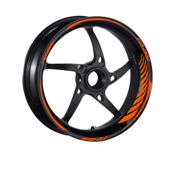 Yamaha Florasan Turuncu Racing R25 Uyumlu 1 Set Jant Şeridi - 2