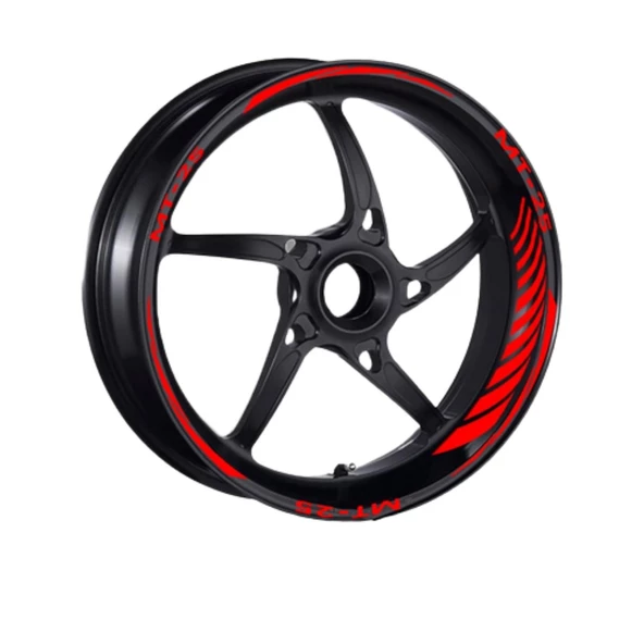 Yamaha Reflektör Kırmızı Mt-25 Uyumlu Racıng 1 Set Jant Şeridi - 2
