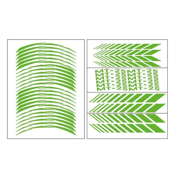 Yamaha Florasan Yeşil Mt-25 Uyumlu Racıng 1 Set Jant Şeridi ürün görseli