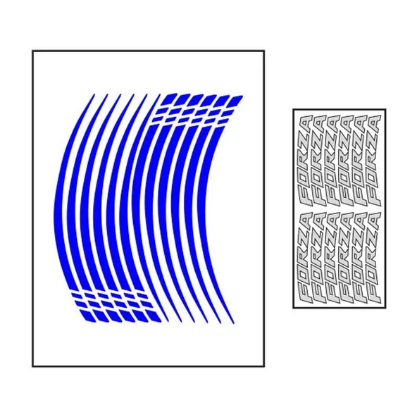 Honda Reflektör Mavi Iv Forza Uyumlu 1 Set Jant Şeridi - Resim 2