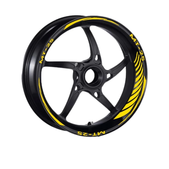 Yamaha Reflektör Sarı Mt-25 Uyumlu Racıng 1 Set Jant Şeridi - Resim 2