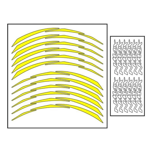 Yamaha Florasan Sarı Iıı Nmax Uyumlu 1 Set Jant Şeridi ürün görseli