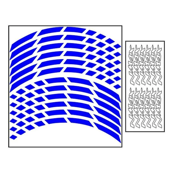 Yamaha Reflektör Mavi Iı Nmax Uyumlu 1 Set Jant Şeridi ürün görseli