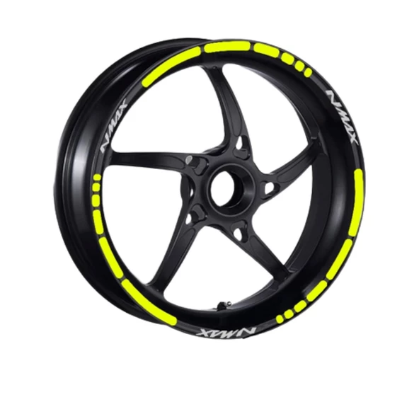 Yamaha Florasan Sarı I Nmax Uyumlu 1 Set Jant Şeridi - 2