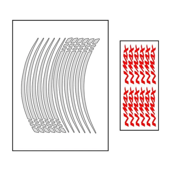 Yamaha Reflektör Beyaz Iv Nmax Uyumlu 1 Set Jant Şeridi ürün görseli
