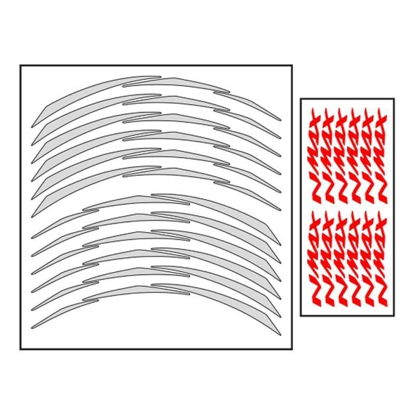 Yamaha Reflektör Beyaz Iıı Nmax Uyumlu 1 Set Jant Şeridi ürün görseli