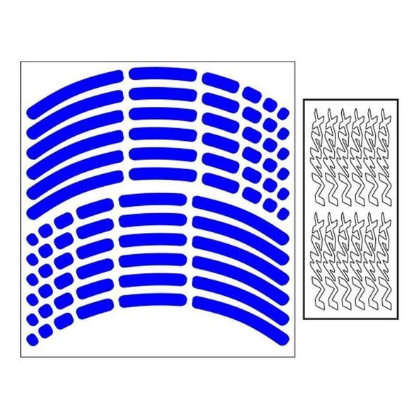 Yamaha Reflektör Mavi I Nmax Uyumlu 1 Set Jant Şeridi ürün görseli