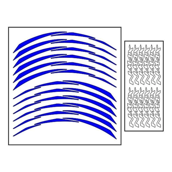 Yamaha Reflektör Mavi Iıı Nmax Uyumlu 1 Set Jant Şeridi ürün görseli