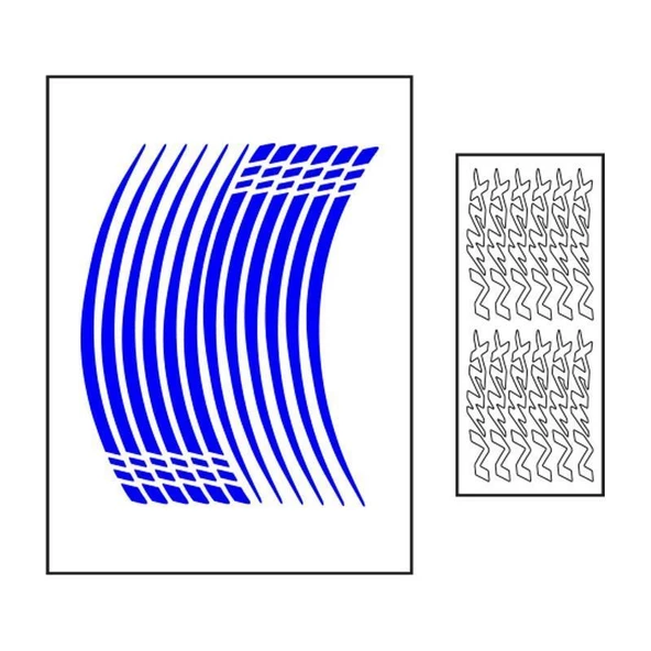 Yamaha Reflektör Mavi Iv Nmax Uyumlu 1 Set Jant Şeridi ürün görseli