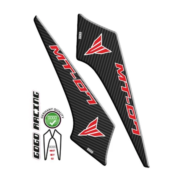 Yamaha Mt07 2014 - 2017 Uyumlu Yan Pad 002 ürün görseli