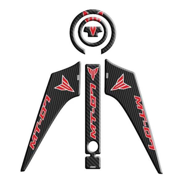 Yamaha Mt07 2014 - 2017 Uyumlu Tank Pad Set 002 ürün görseli