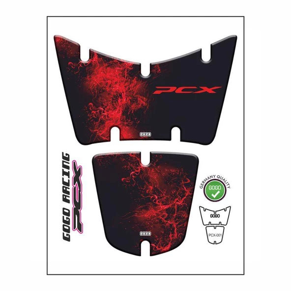 Honda Pcx 2014 - 2017 Uyumlu Tank Pad 001 ürün görseli