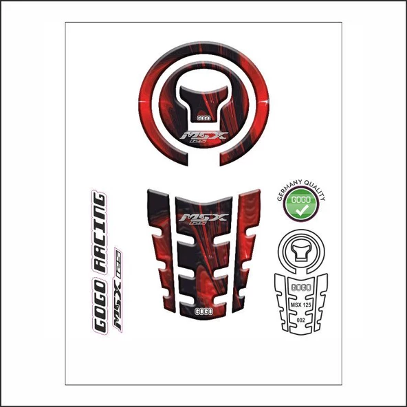 Honda Msx 2014 - 2022 Uyumlu Tank Pad 002 ürün görseli