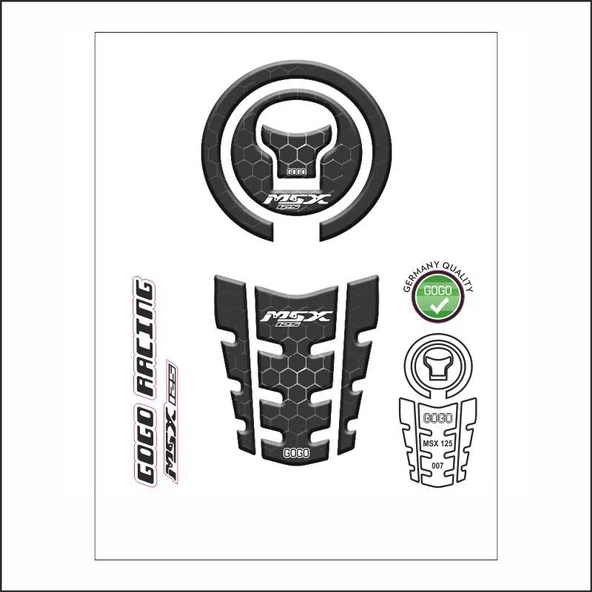 Honda Msx 2014 - 2022 Uyumlu Tank Pad 007 ürün görseli