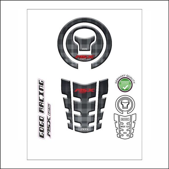Honda Msx 2014 - 2022 Uyumlu Tank Pad 004