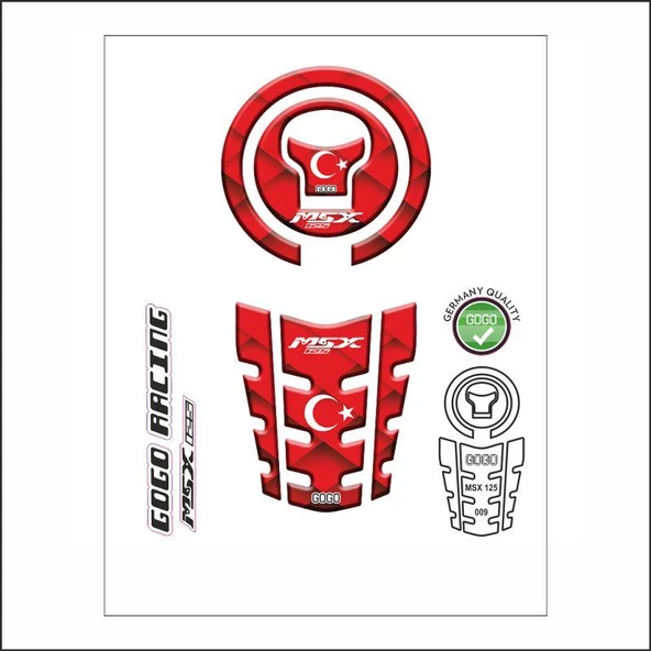 Honda Msx 2014 - 2022 Uyumlu Tank Pad 009