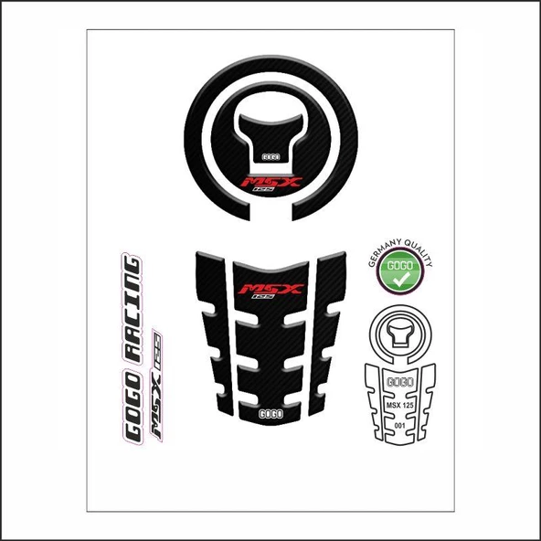 Honda Msx 2014 - 2022 Uyumlu Tank Pad 001 ürün görseli