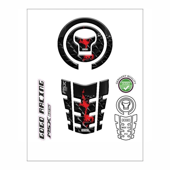 Honda Msx 2014 - 2022 Uyumlu Tank Pad 012 ürün görseli