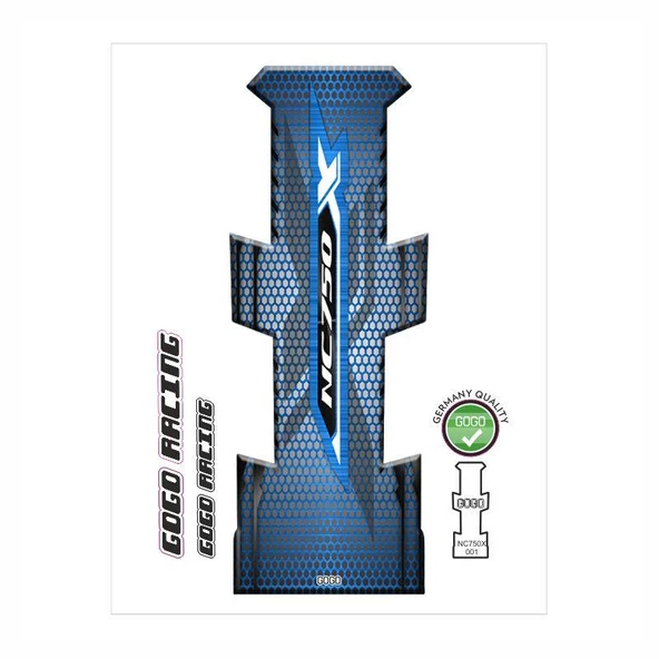 Honda Nc750X 2015 - 2020 Uyumlu Tank Pad 001 ürün görseli