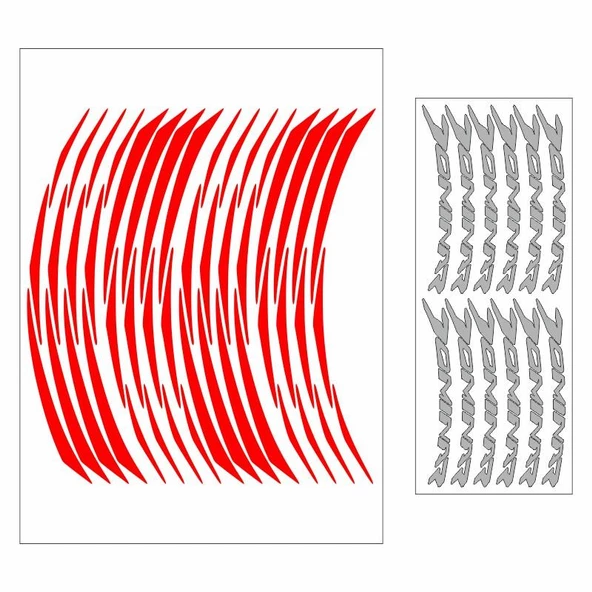 Bajaj Reflektör Kırmızı Dominar Uyumlu Büyük 1 Set Jant Şeridi ürün görseli