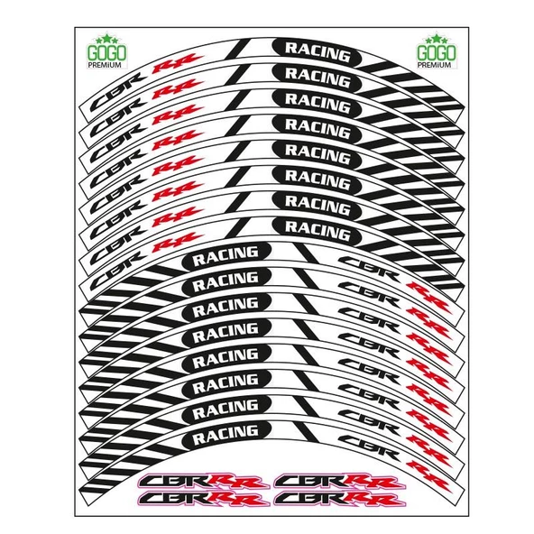 Honda Beyaz Reflektör Baskı Cbr Uyumlu 1 Set Jant Şeridi ürün görseli