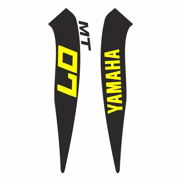 Yamaha Mt07 2014 - 2017 Uyumlu Sarı Depo Sticker Set