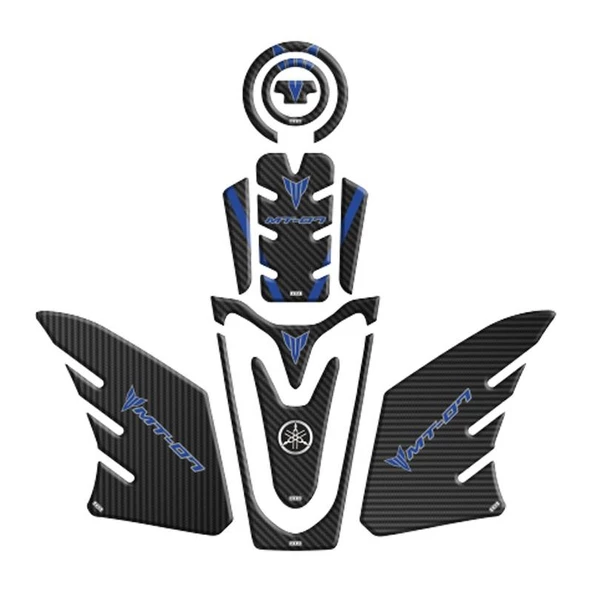 Yamaha Mt07 2021 - 2024 Uyumlu Tank Pad Set 003 ürün görseli