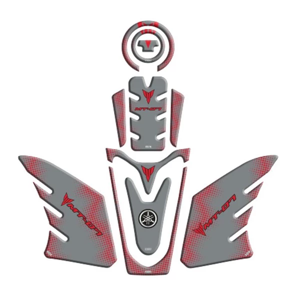 Yamaha Mt07 2021 - 2024 Uyumlu Tank Pad Set 005 ürün görseli