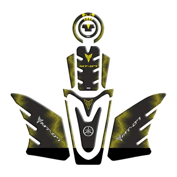 Yamaha Mt07 2021 - 2024 Uyumlu Tank Pad Set 007 ürün görseli