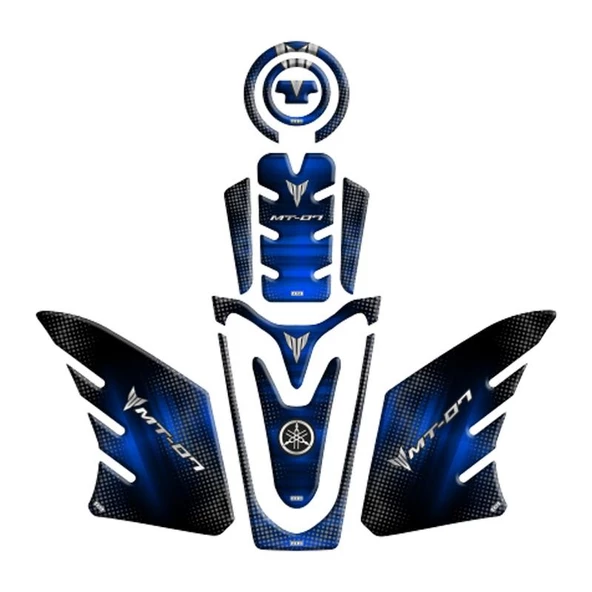 Yamaha Mt07 2021 - 2024 Uyumlu Tank Pad Set 006 ürün görseli