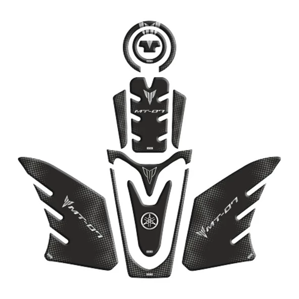 Yamaha Mt07 2021 - 2024 Uyumlu Tank Pad Set 004 ürün görseli