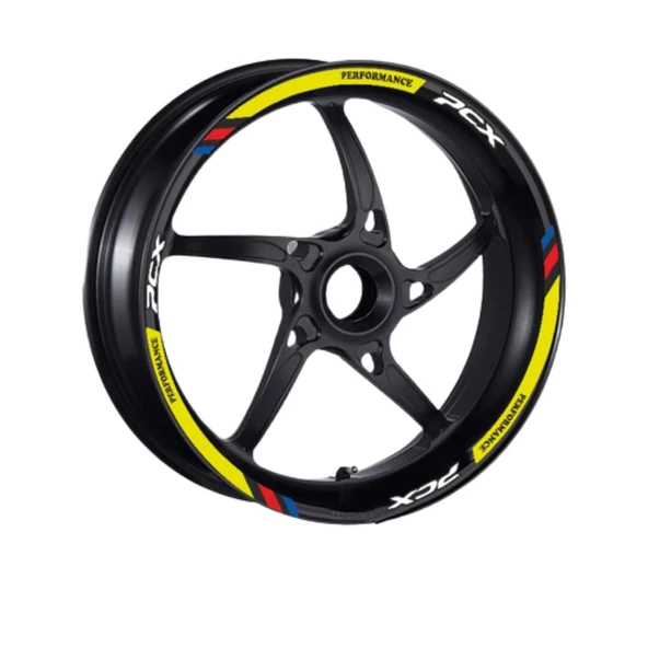 Honda M Power Mavi Pcx Uyumlu 1 Set Jant Şeridi - Resim 3