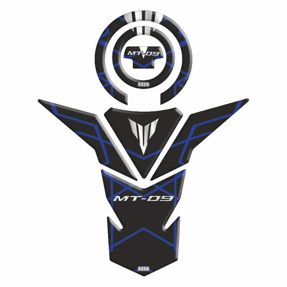 Yamaha Mt09 2013 - 2018 Uyumlu Tank Pad Set 006 ürün görseli