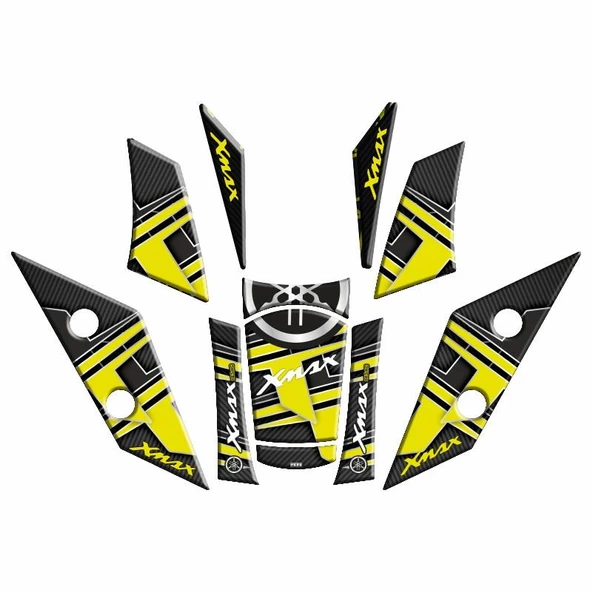 Yamaha Xmax 2018 - 2022 Uyumlu Tank Pad Set 014 ürün görseli