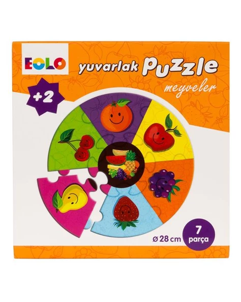 Yuvarlak Puzzle Meyveler Eolo Yayınları
